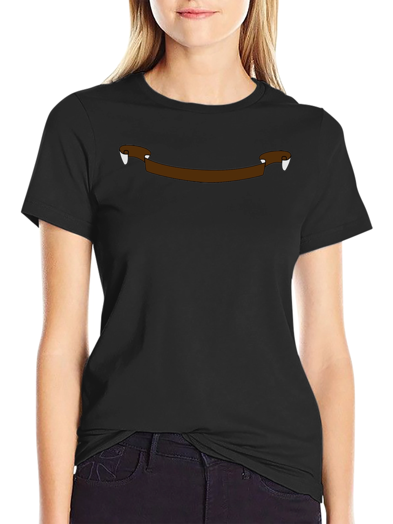 Vampire Fangs Banner Graphic Tee - Mens