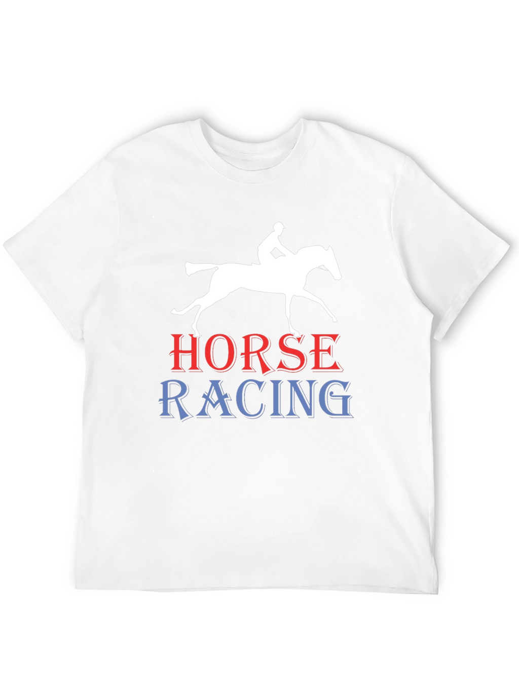 Horse Racing Graphic Tee - Black Cotton T-Shirt