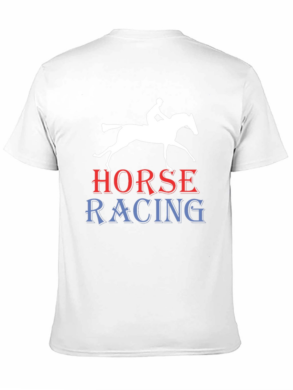 Horse Racing Graphic Tee - Black Cotton T-Shirt
