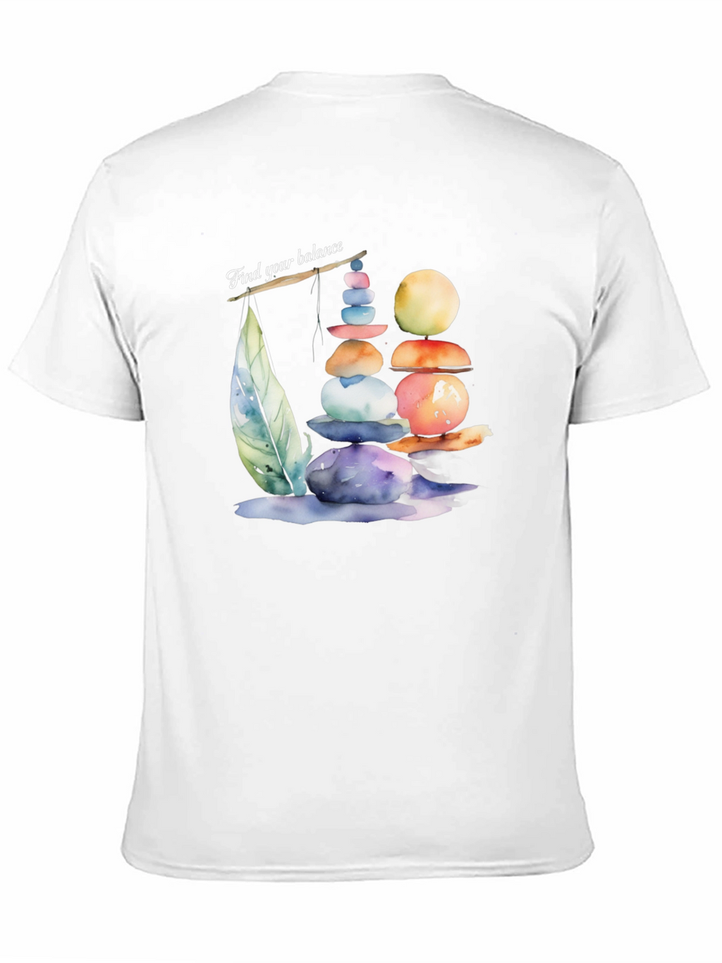 Balance Stone Graphic Tee - Find Your Zen