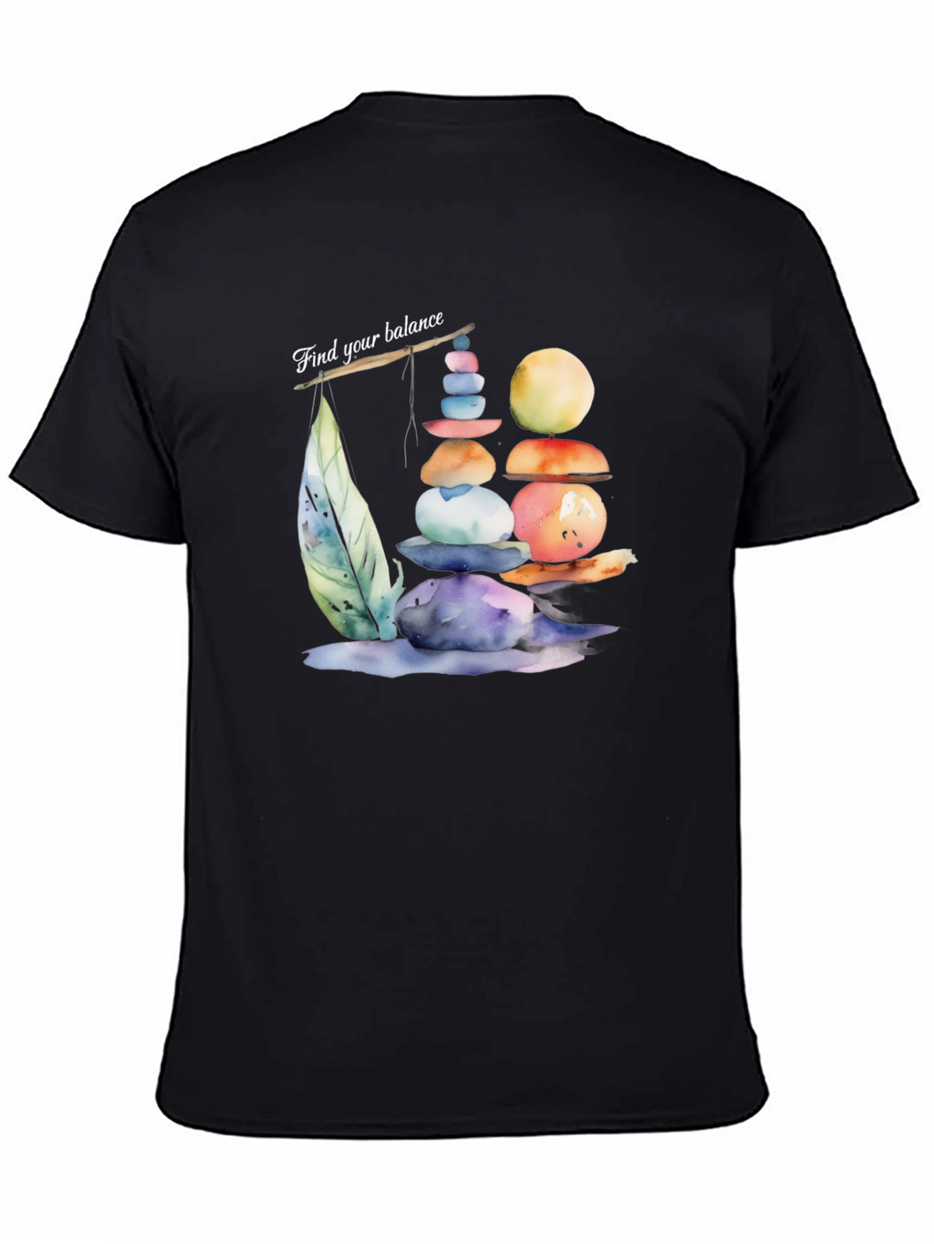 Balance Stone Graphic Tee - Find Your Zen