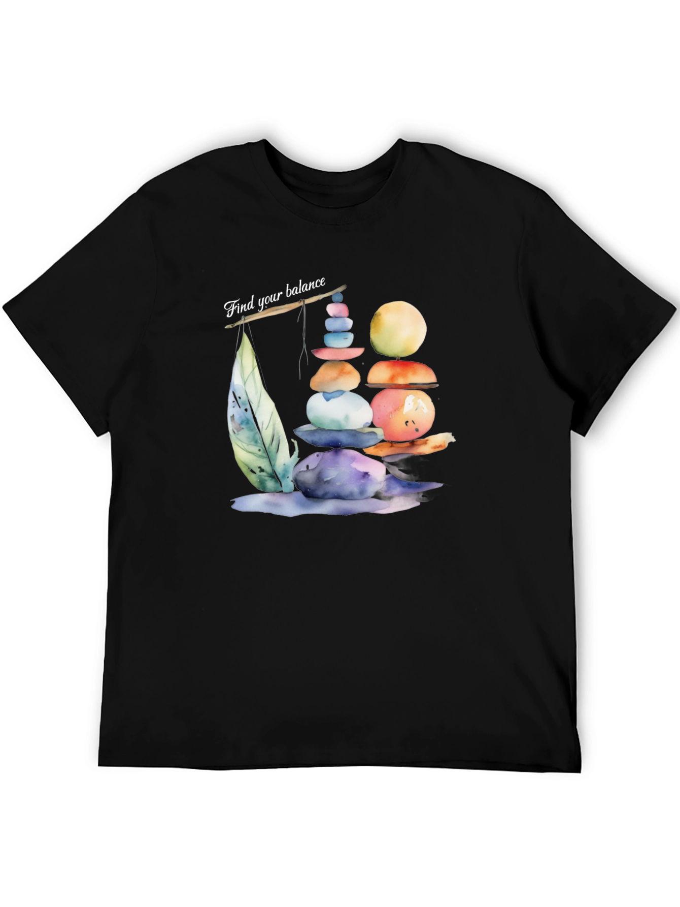 Balance Stone Graphic Tee - Find Your Zen