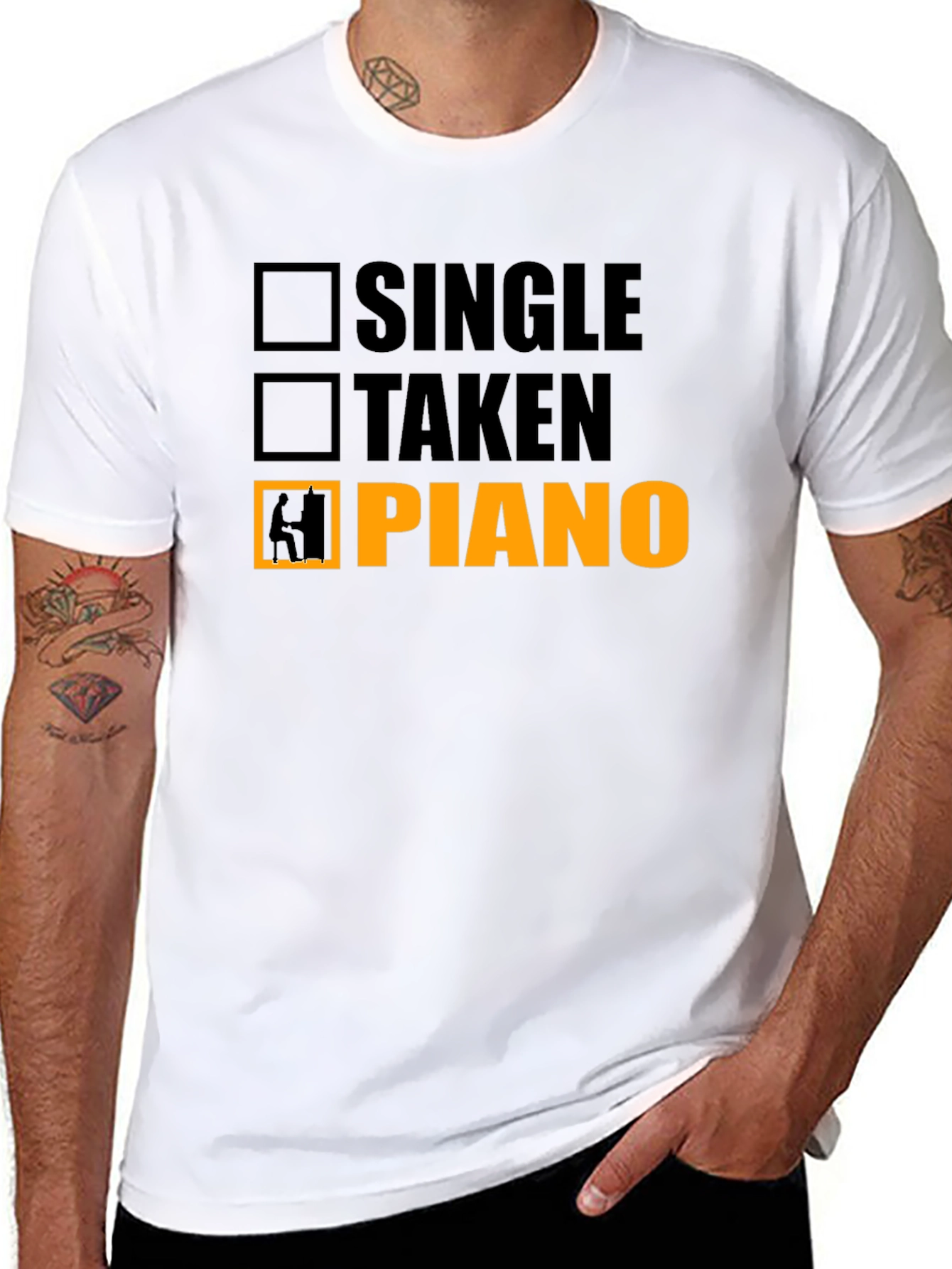 Piano Player T-Shirt - Single Taken Musician Tee