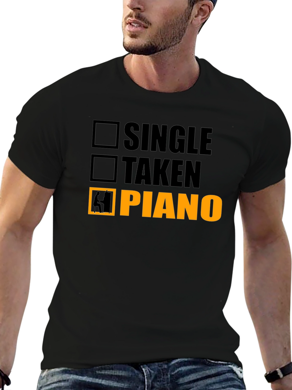 Piano Player T-Shirt - Single Taken Musician Tee