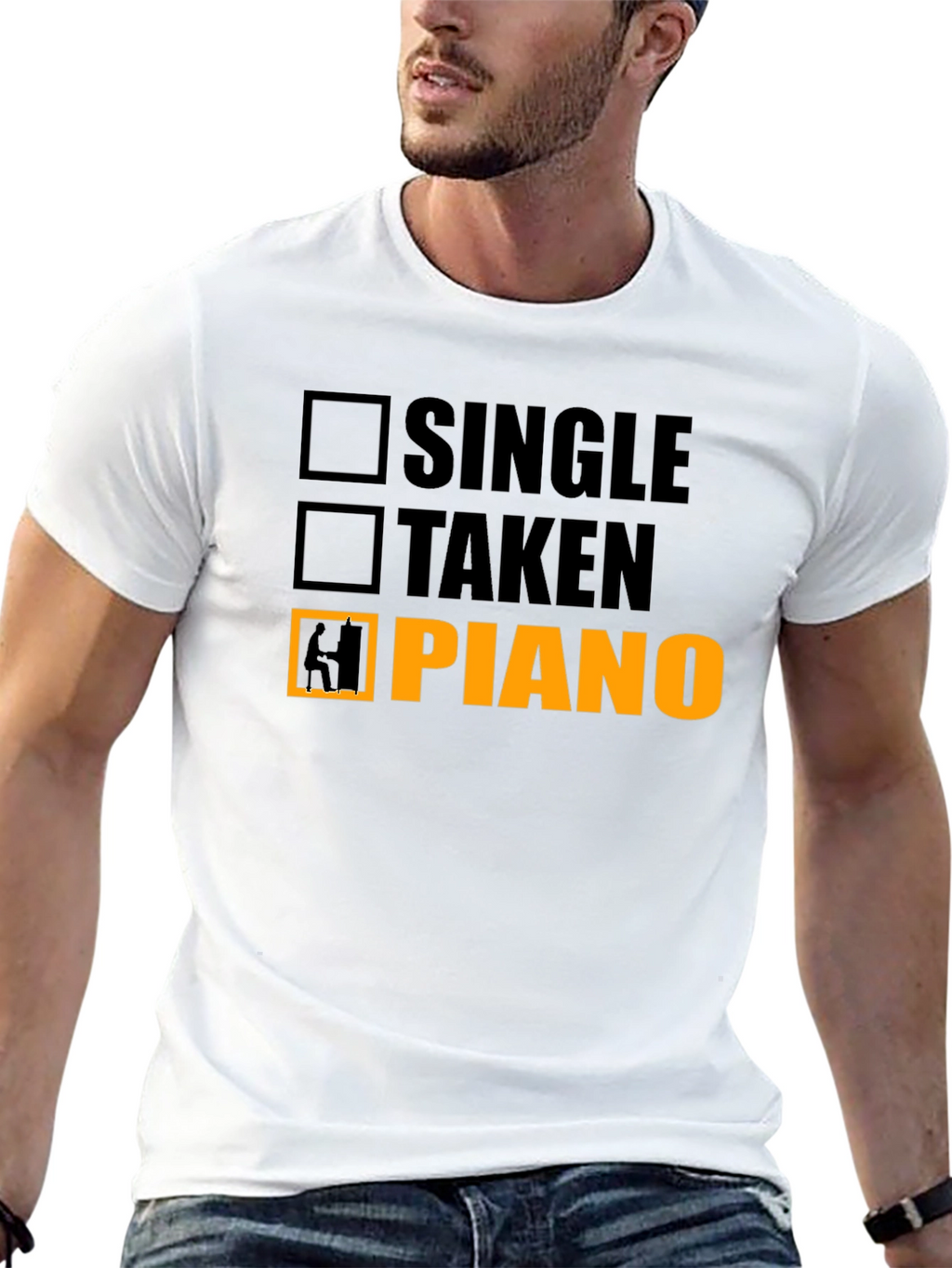 Piano Player T-Shirt - Single Taken Musician Tee