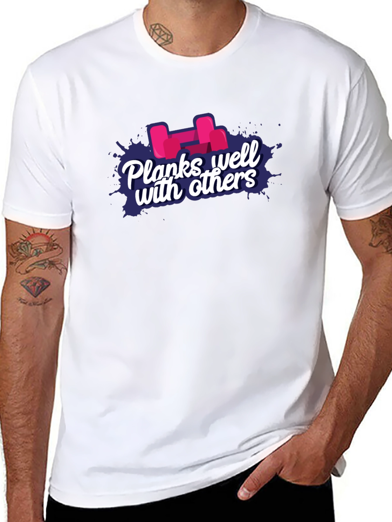 Planks Well with Others Black T-Shirt