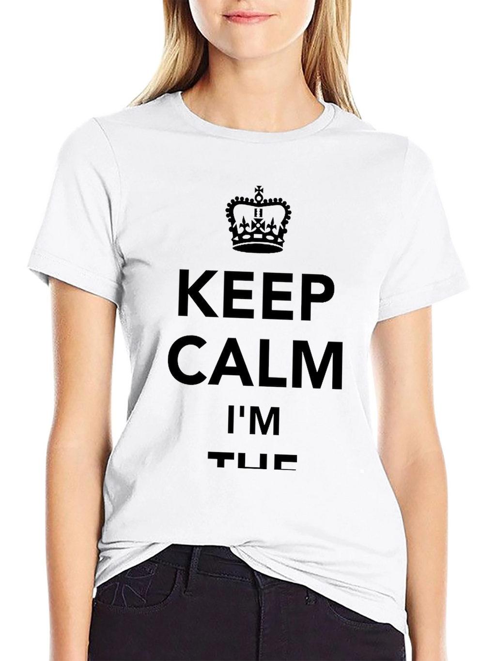 Keep Calm Im the Boss Black Graphic T-Shirt