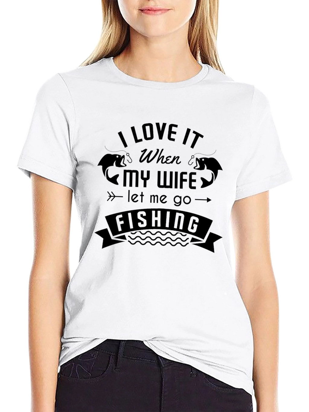 Fishing Lovers T-Shirt: Happy Wife Happy Fishing!