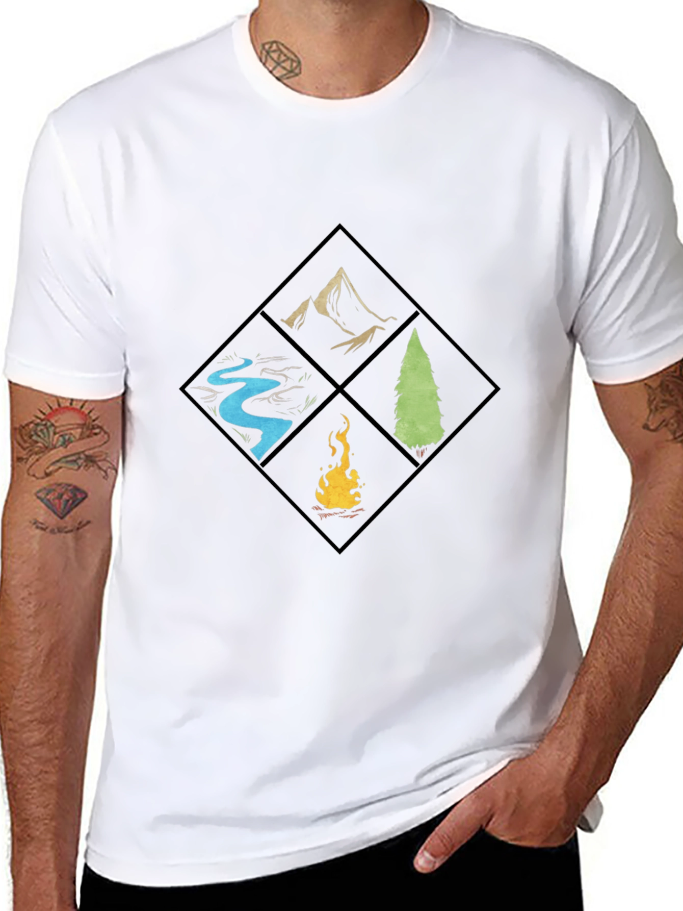 Nature Elements Graphic T-Shirt - Camping & Outdoors