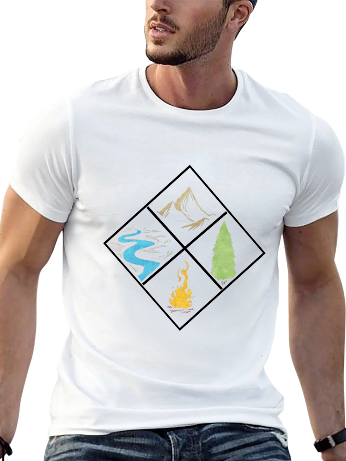 Nature Elements Graphic T-Shirt - Camping & Outdoors