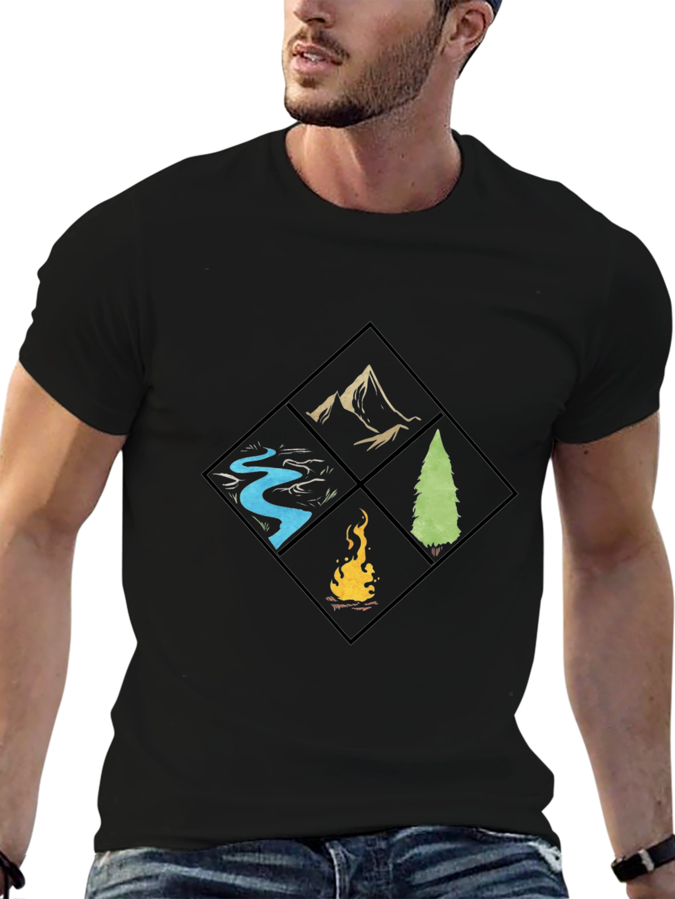Nature Elements Graphic T-Shirt - Camping & Outdoors