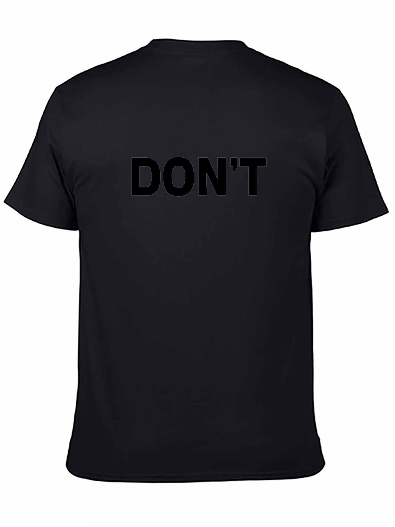 Dont Text Graphic Tee - Casual Style Black