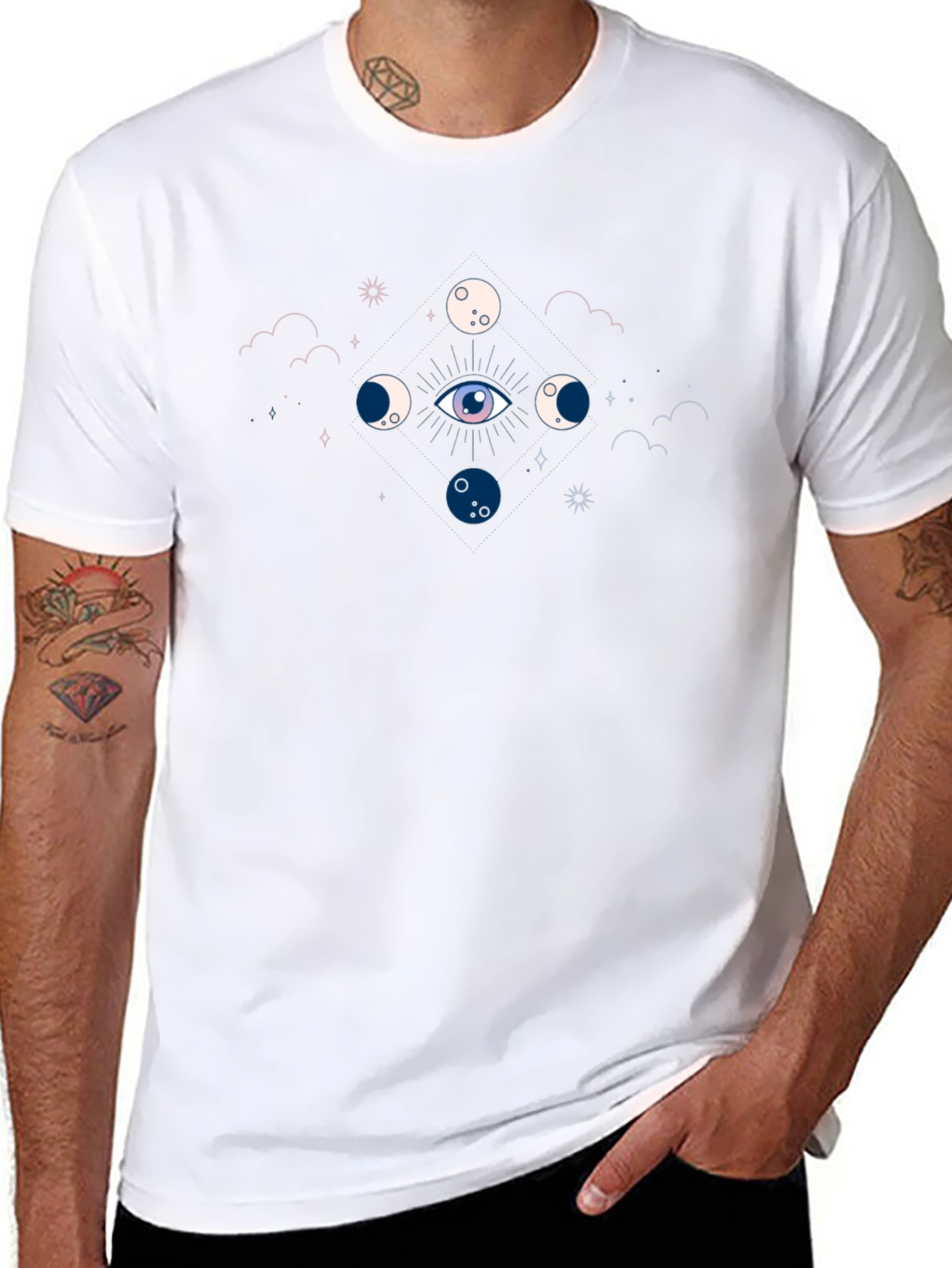Mystic Moon Phases Eye T-Shirt - Unisex