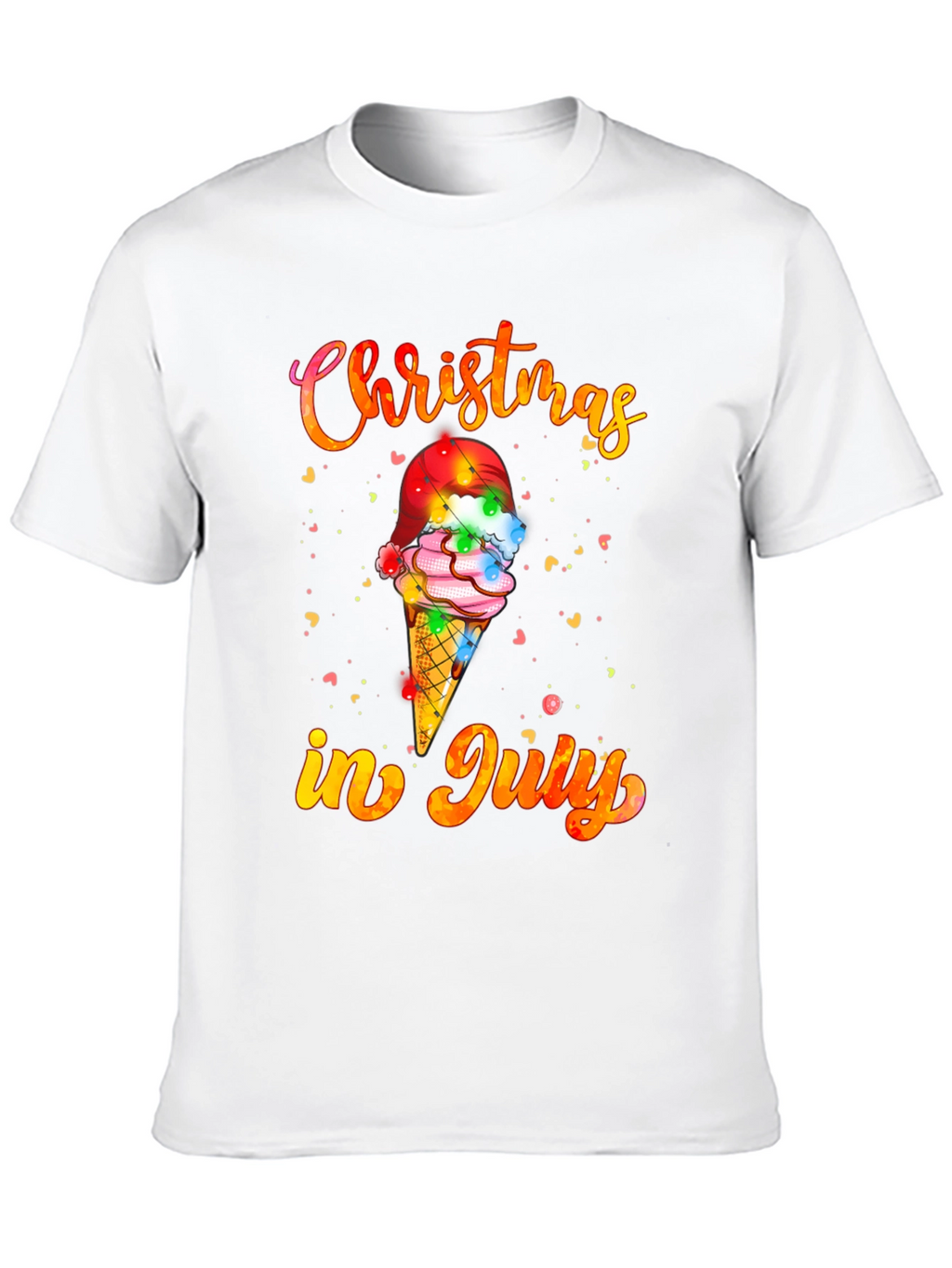Christmas in July T-Shirt Ice Cream Santa Hat