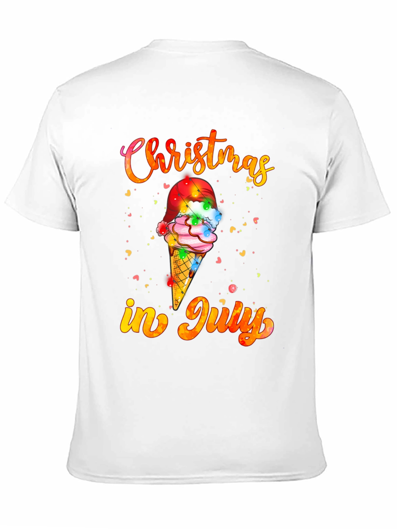 Christmas in July T-Shirt Ice Cream Santa Hat