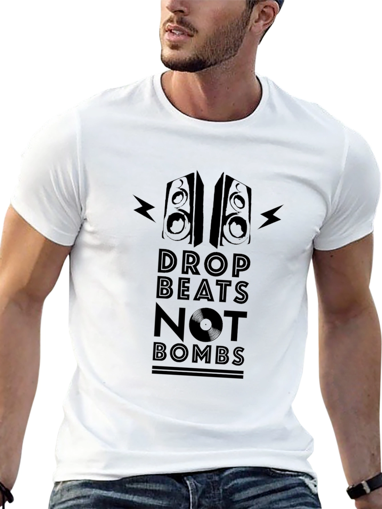 Drop Beats Not Bombs T-Shirt - Music Lover Tee