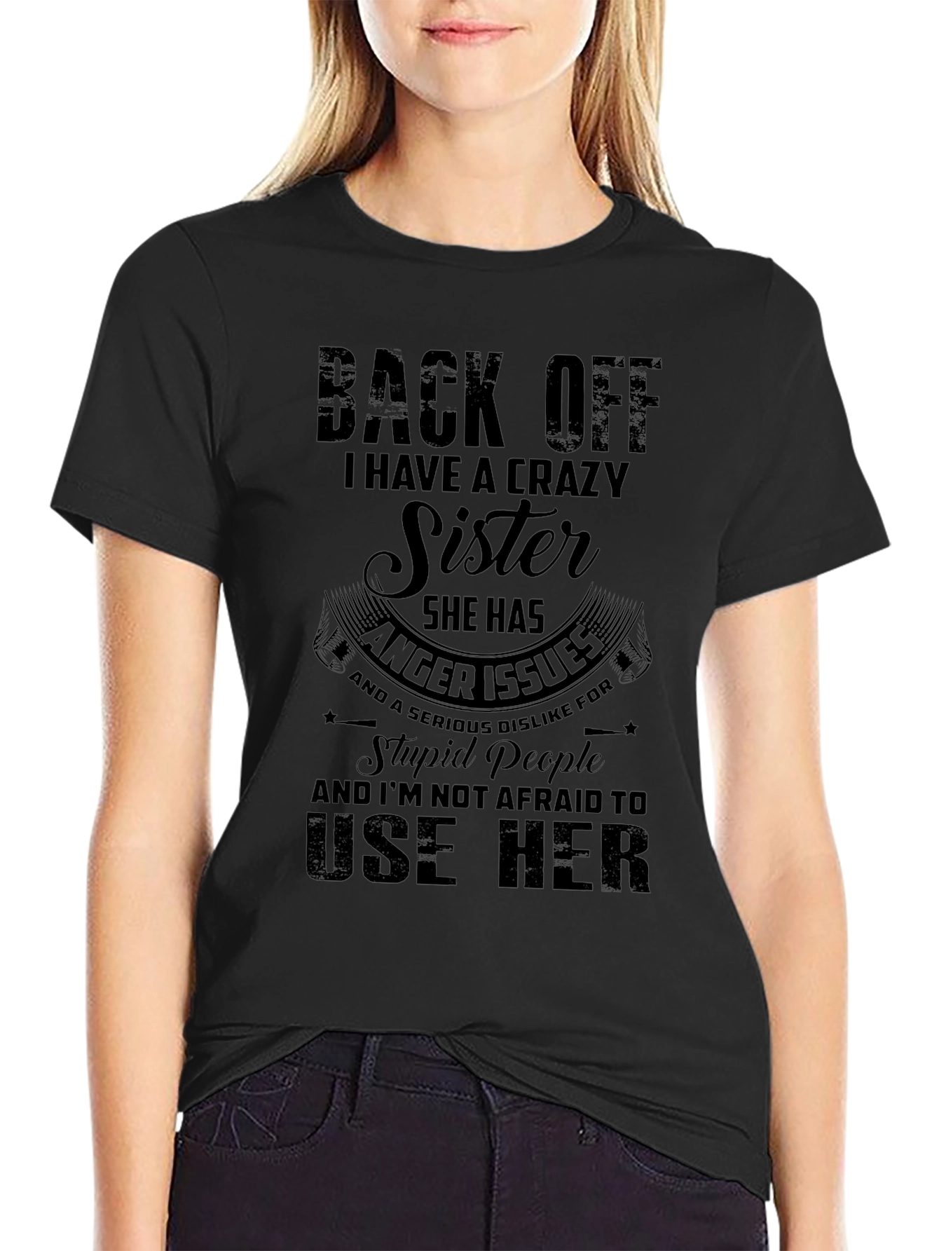 Crazy Sister Mens Tee - Back Off T-Shirt