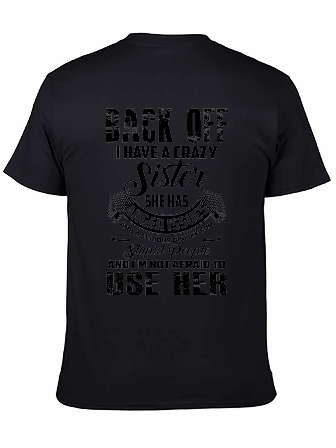 Crazy Sister Mens Tee - Back Off T-Shirt
