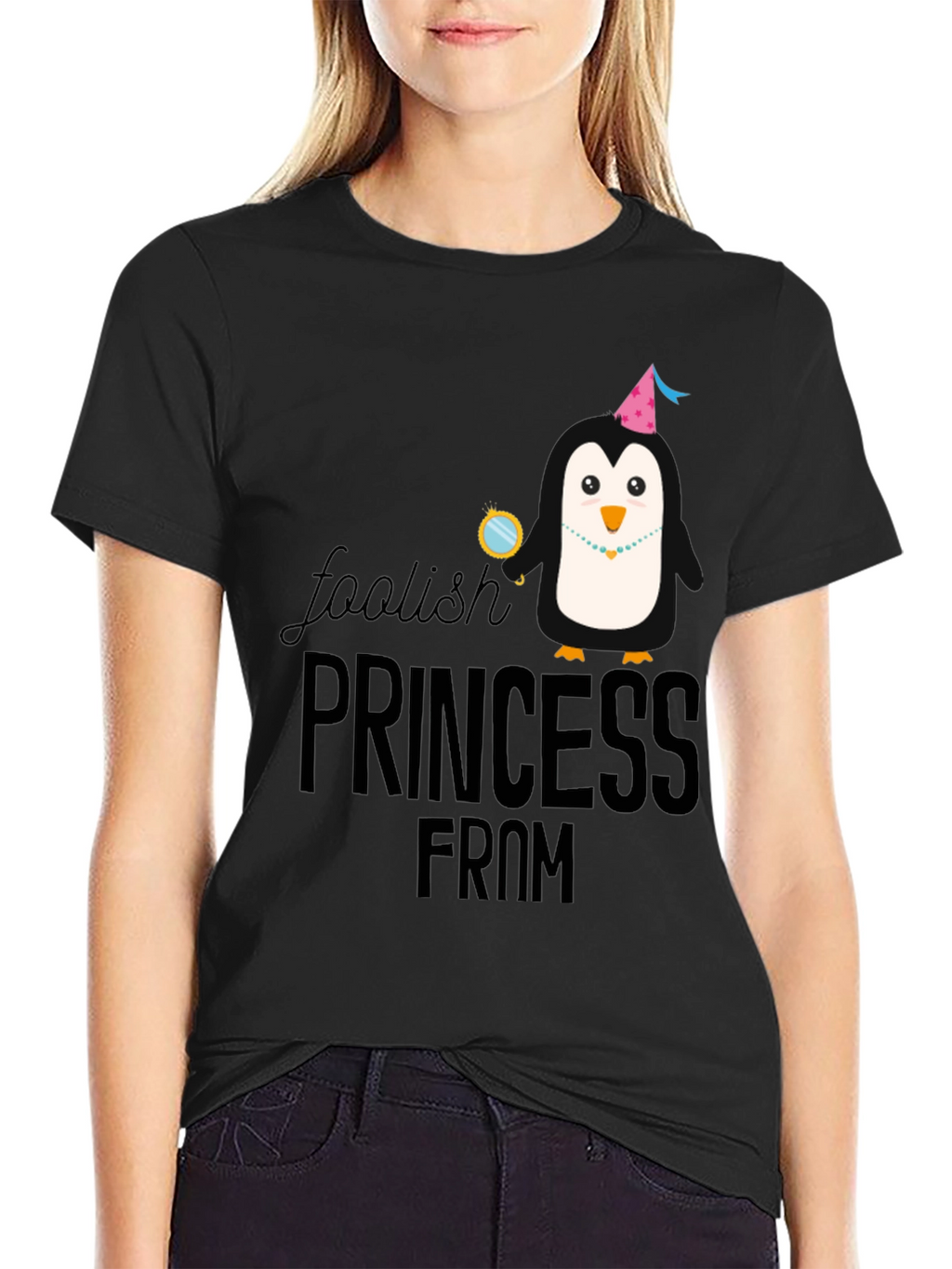 Foolish Princess Graphic Tee - Black