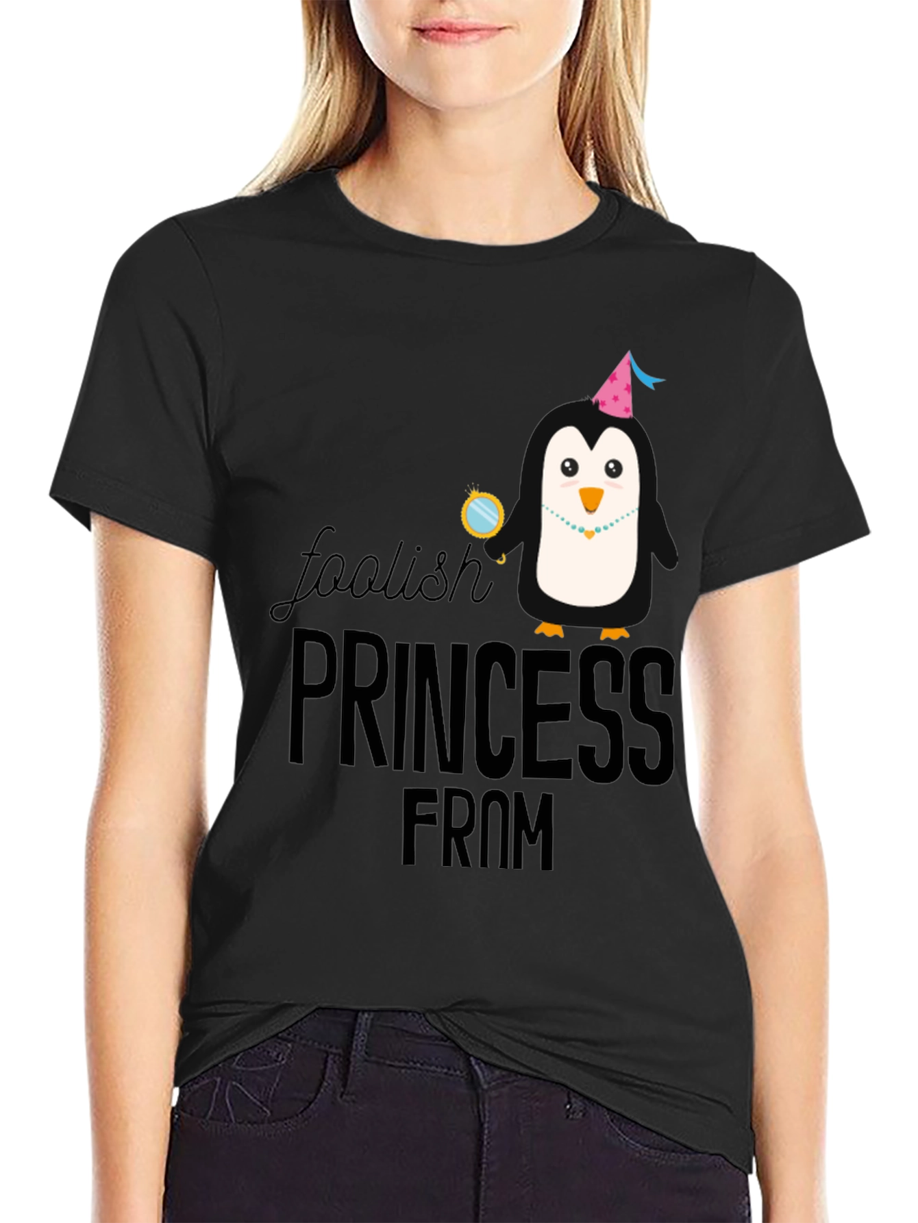 Foolish Princess Graphic Tee - Black
