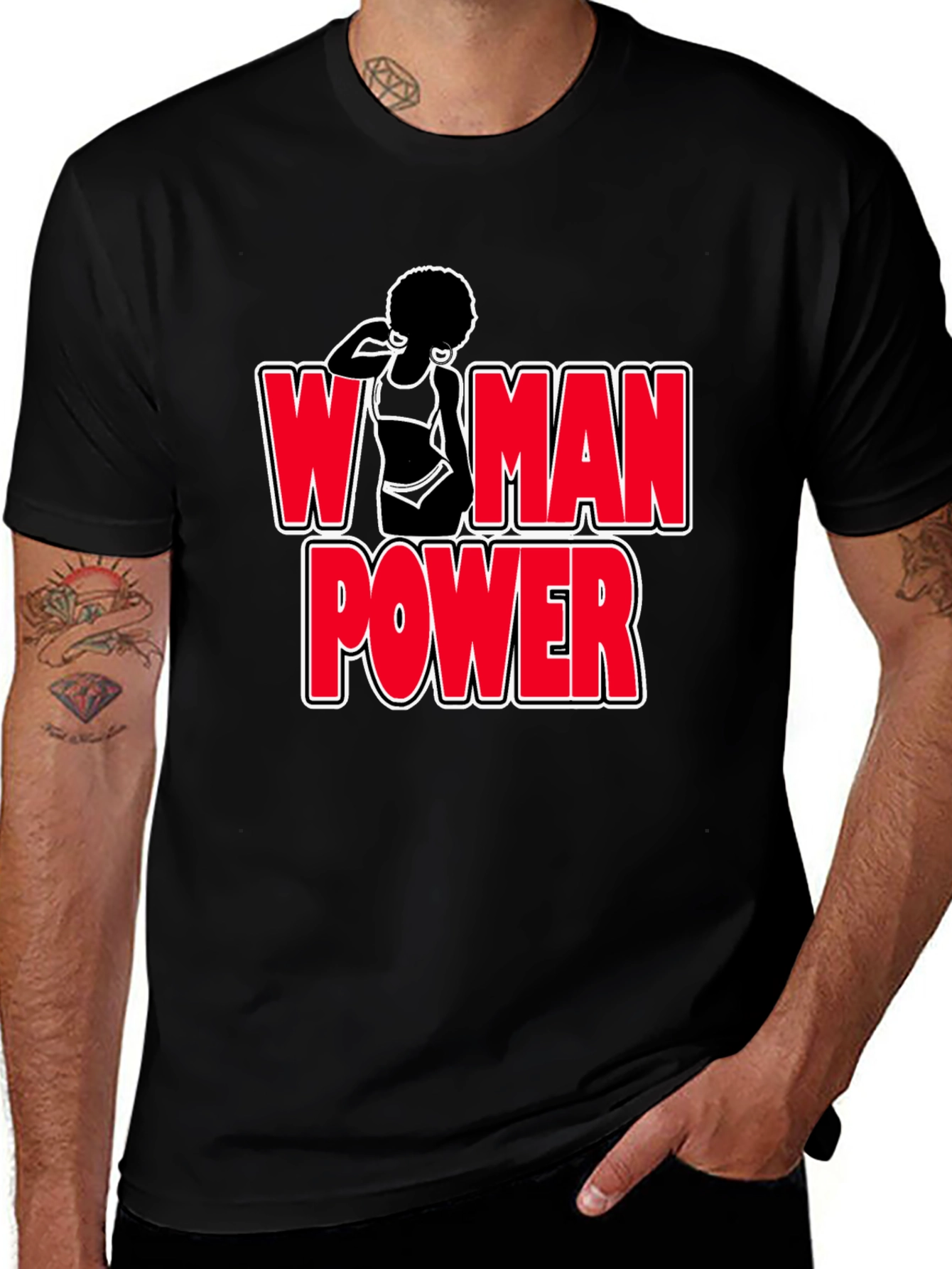 Woman Power Graphic T-Shirt - Bold Feminist Design