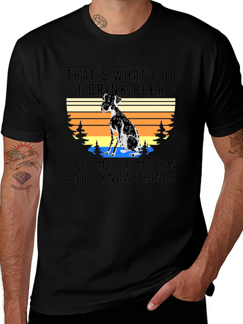 Dalmatian & Beer T-Shirt - Pet Lover Apparel