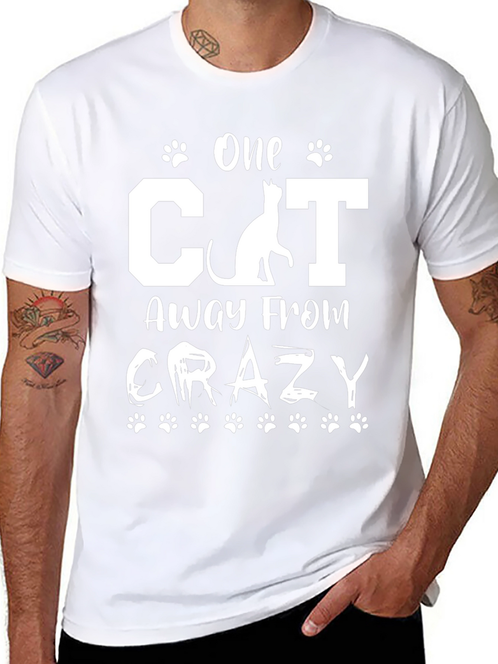 One Cat Away From Crazy Graphic T-Shirt