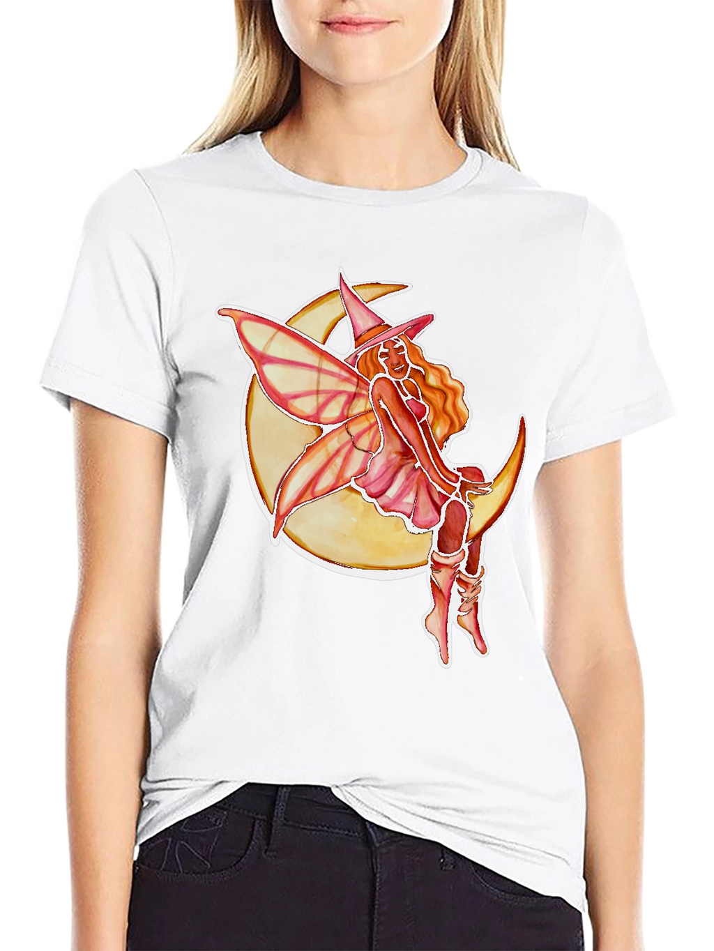 Moon Fairy Black T-Shirt