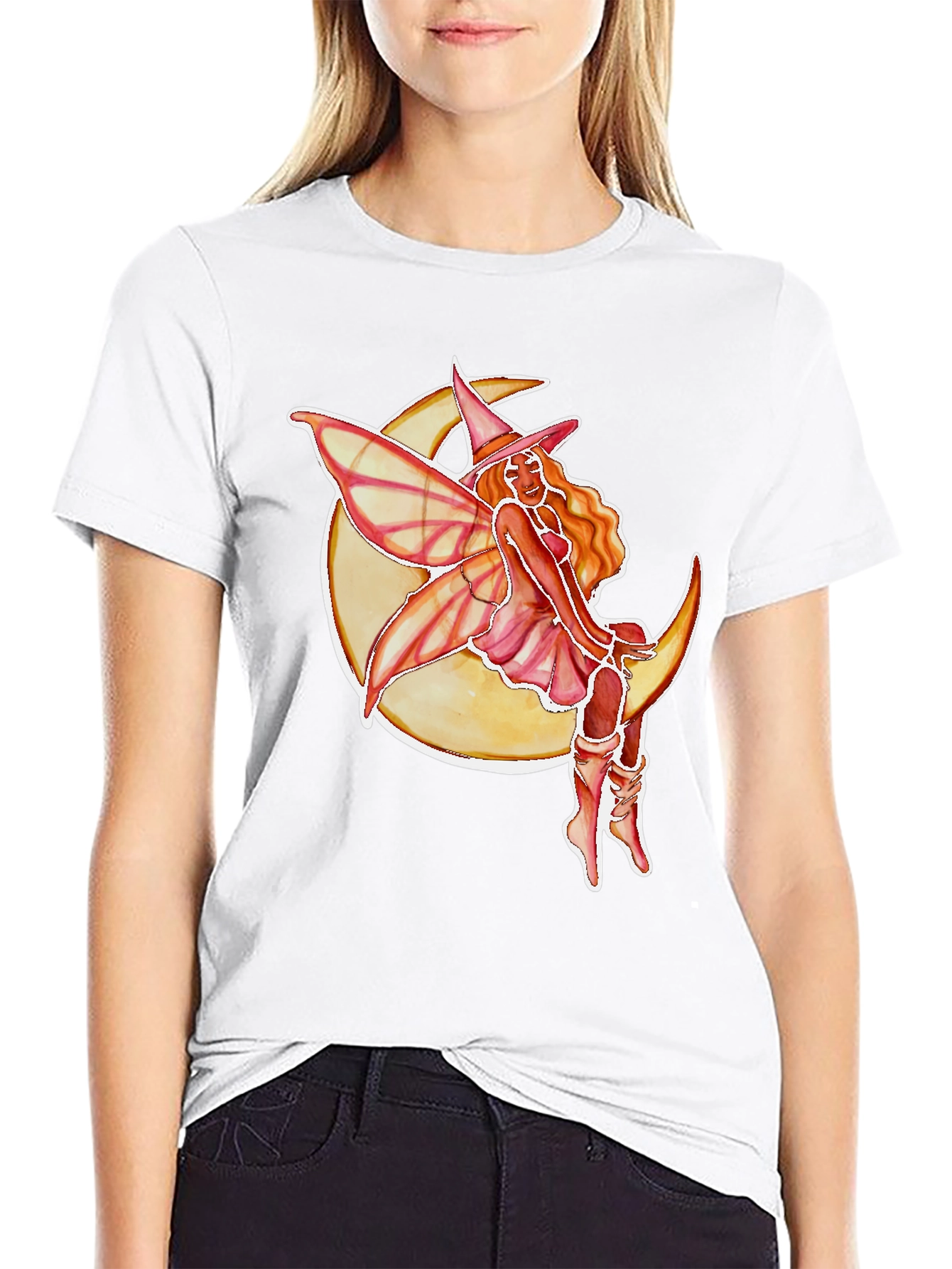 Moon Fairy Black T-Shirt