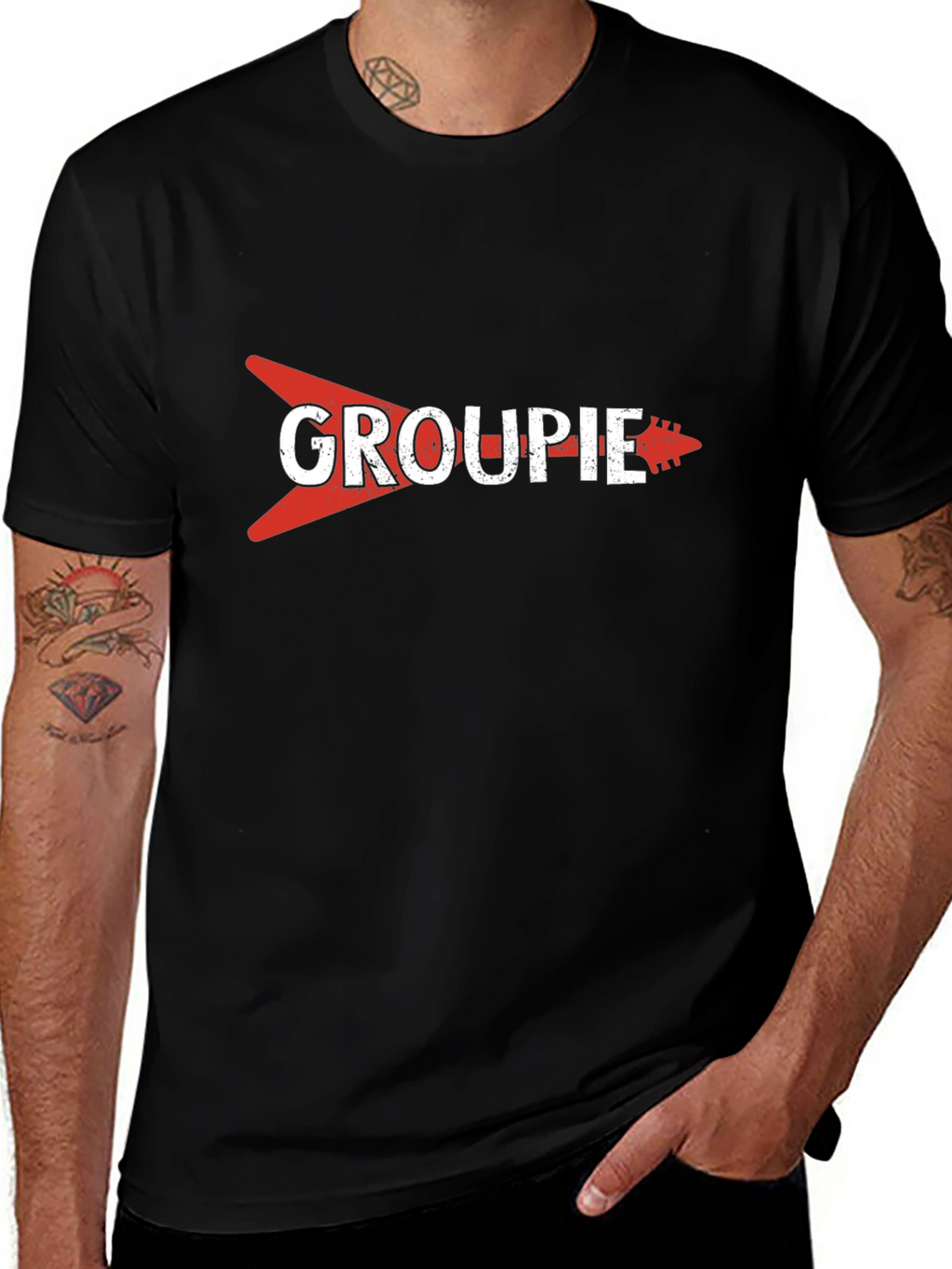 Groupie Guitar Tee - Music Fan T-Shirt