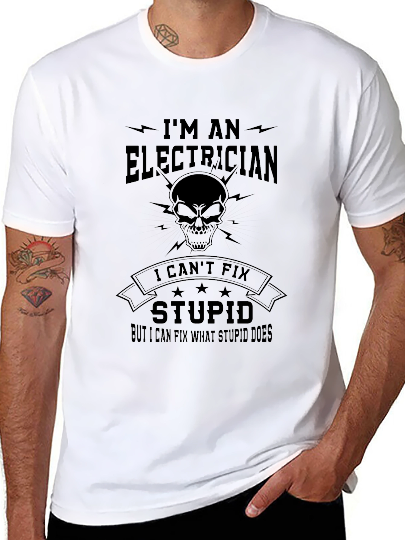 Electrician Humor Graphic Tee - Fix Stupid
