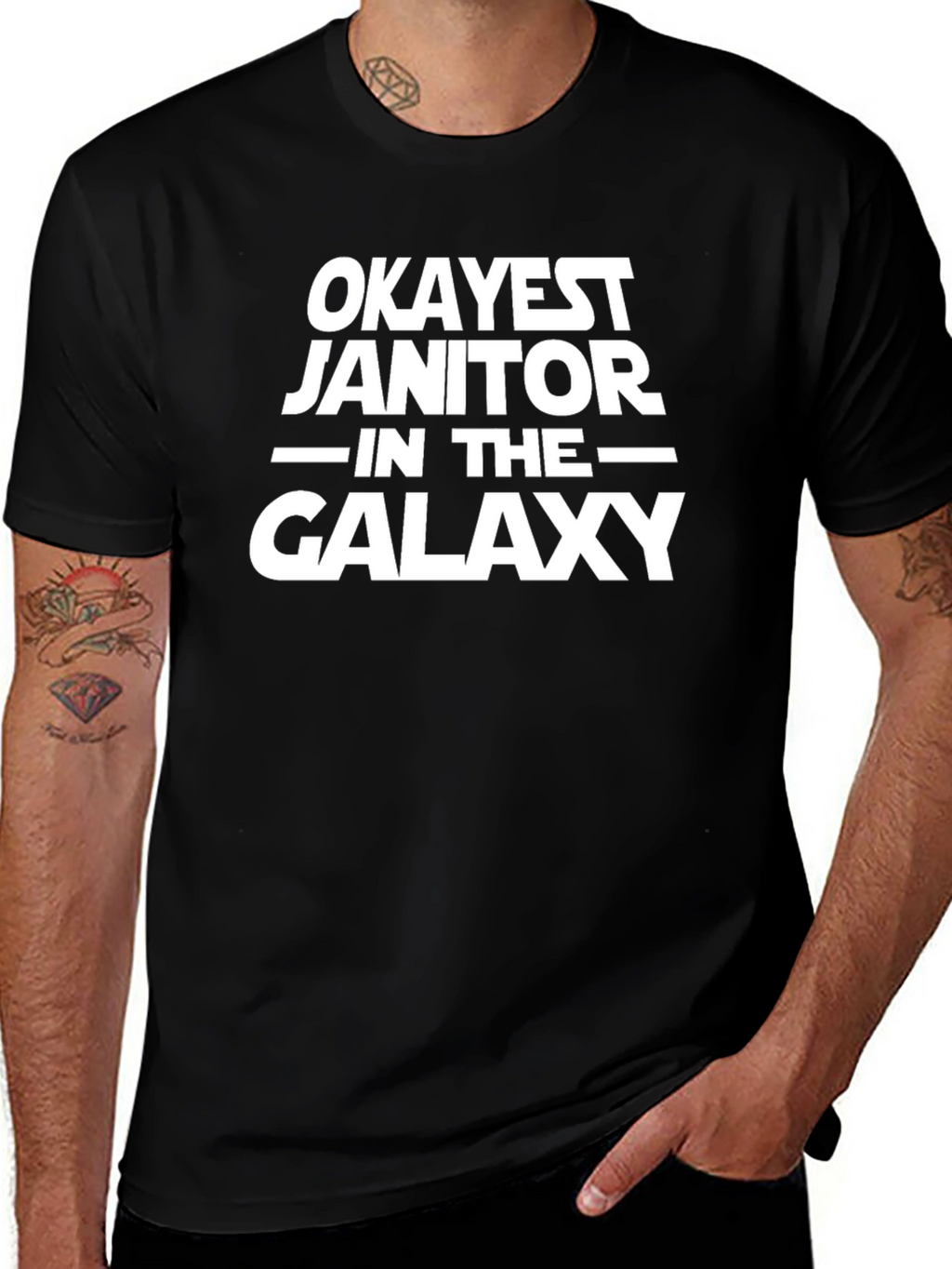 Okayest Janitor in the Galaxy T-Shirt