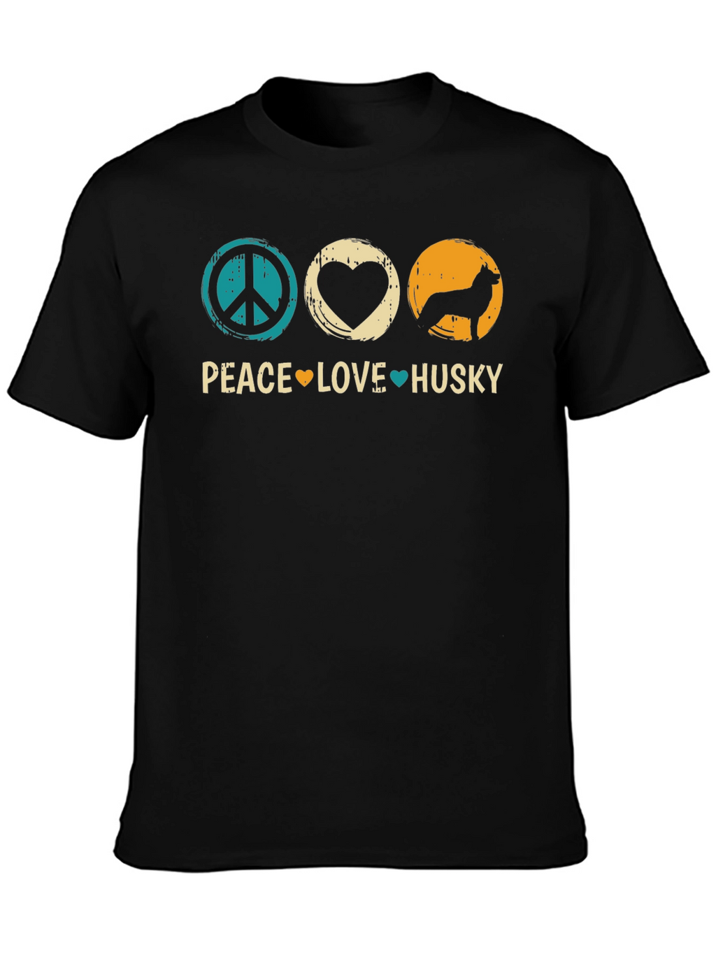 Peace Love Husky Graphic T-Shirt