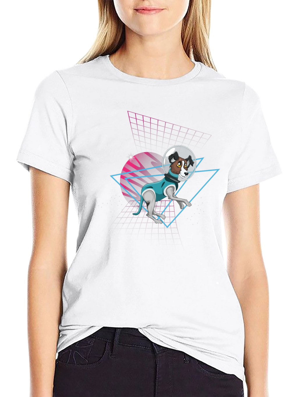 Retro Dog Astronaut T-Shirt