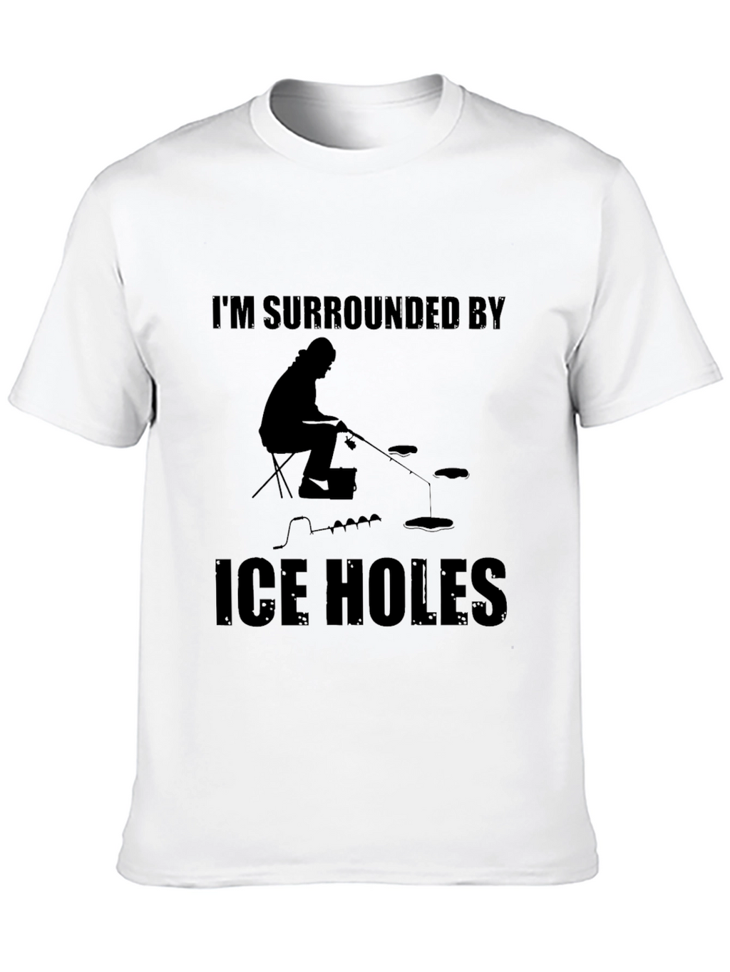 Im Surrounded by Ice Holes Black T-Shirt