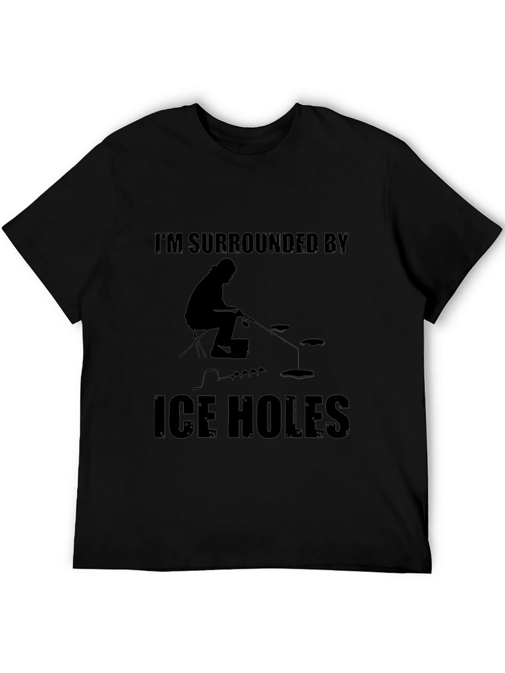 Im Surrounded by Ice Holes Black T-Shirt