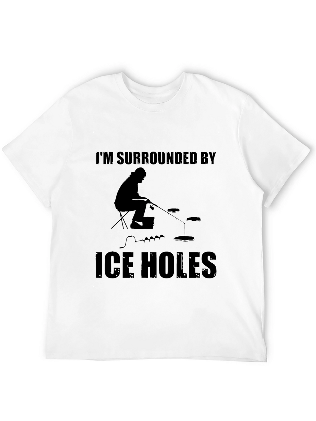 Im Surrounded by Ice Holes Black T-Shirt