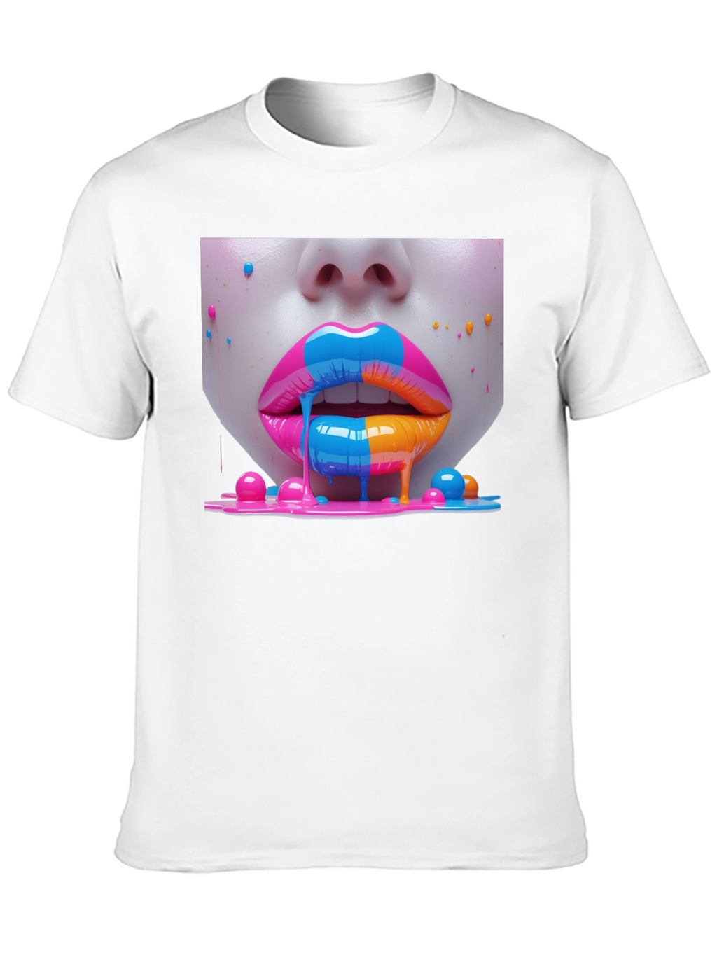Vibrant Lips Graphic Tee - Unisex Black T-Shirt