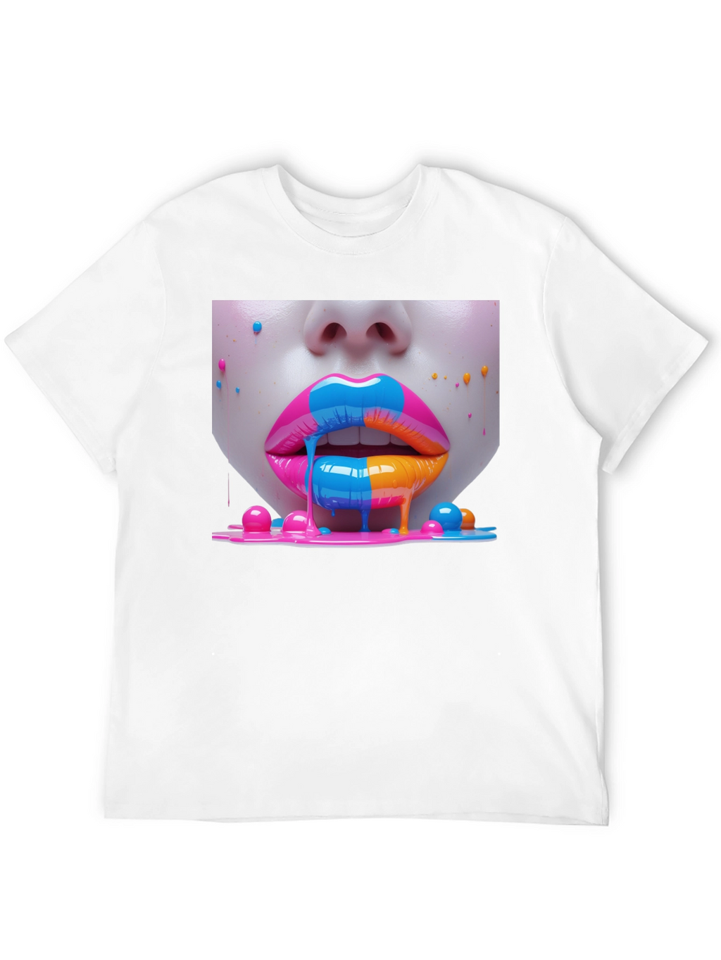 Vibrant Lips Graphic Tee - Unisex Black T-Shirt