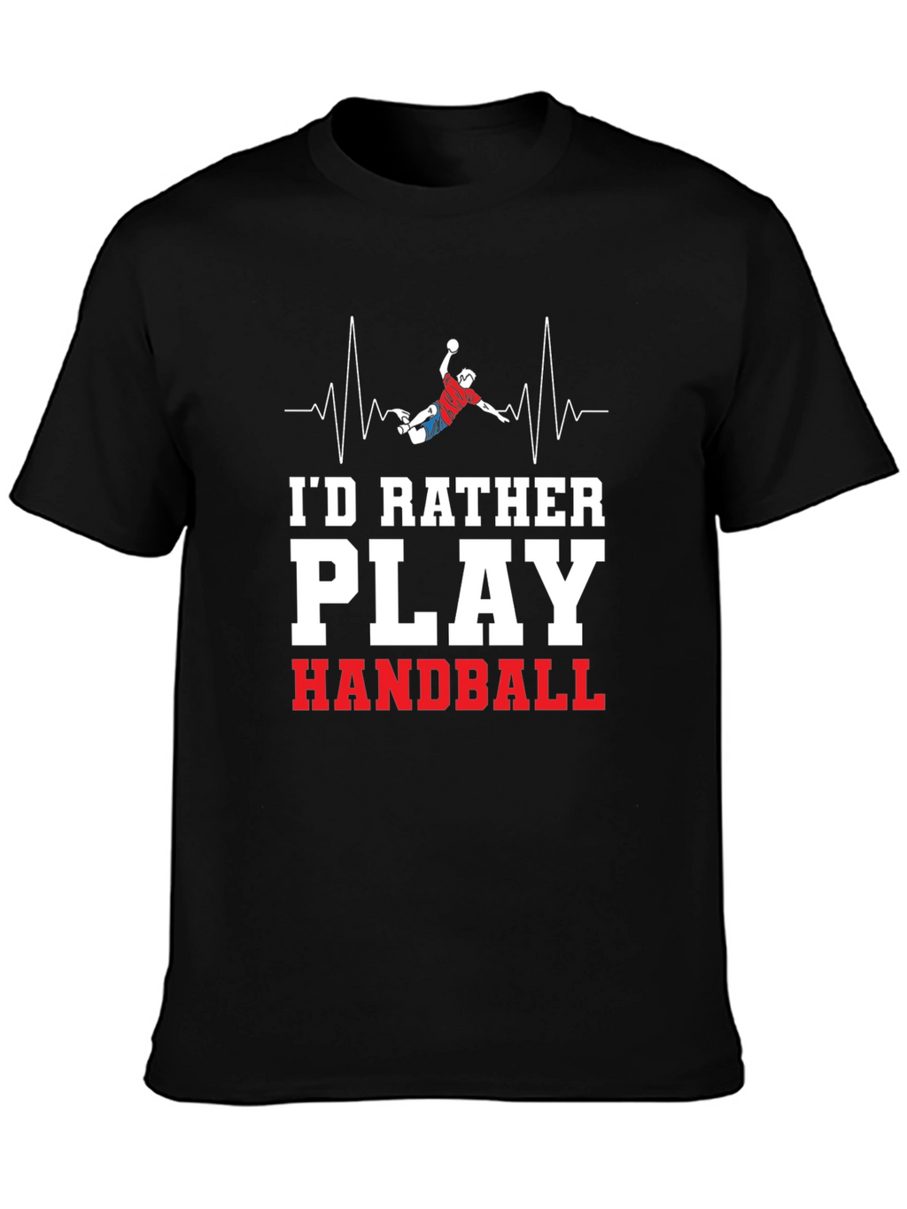 Handball Player Heartbeat Graphic Tee