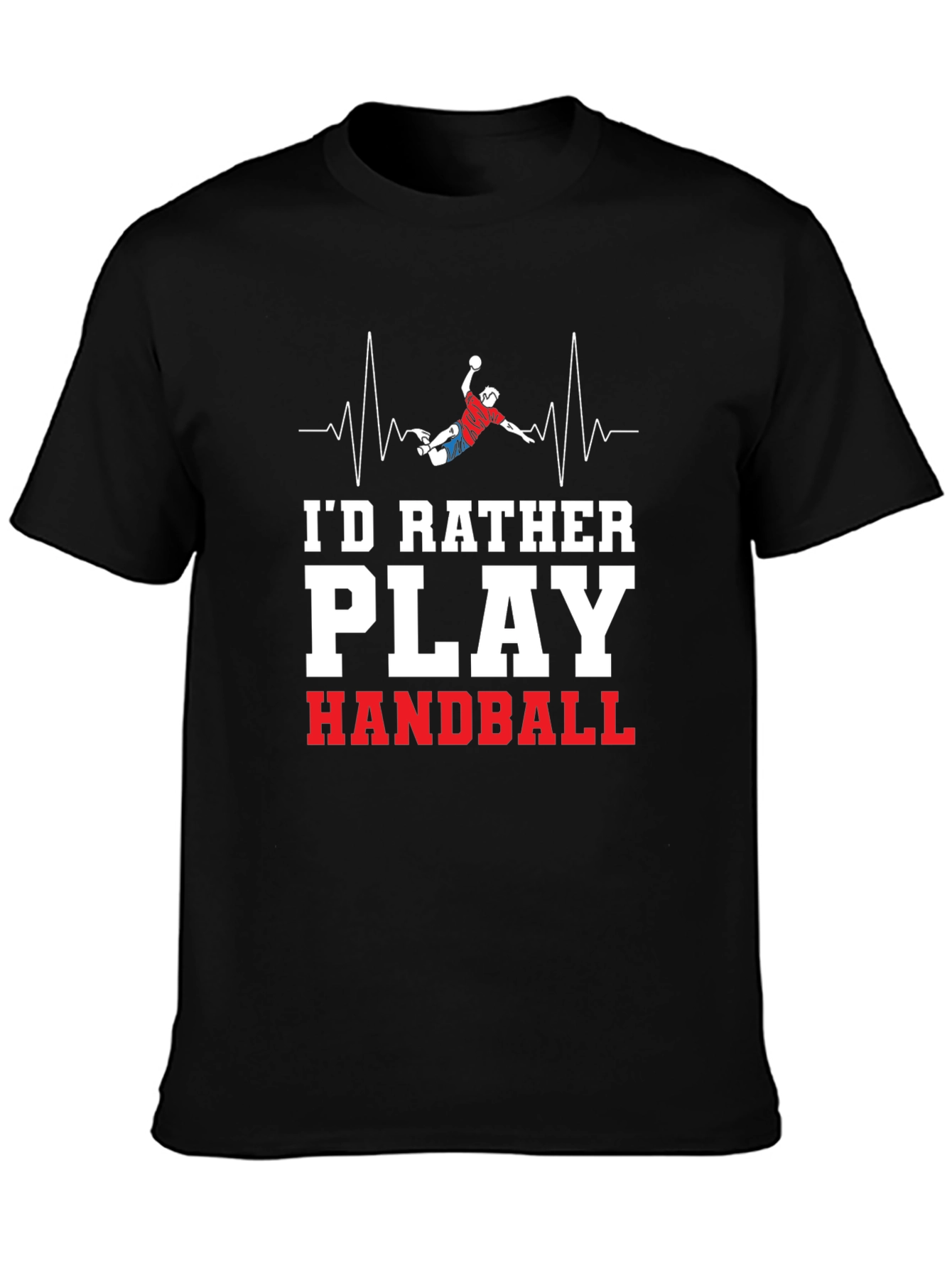 Handball Player Heartbeat Graphic Tee