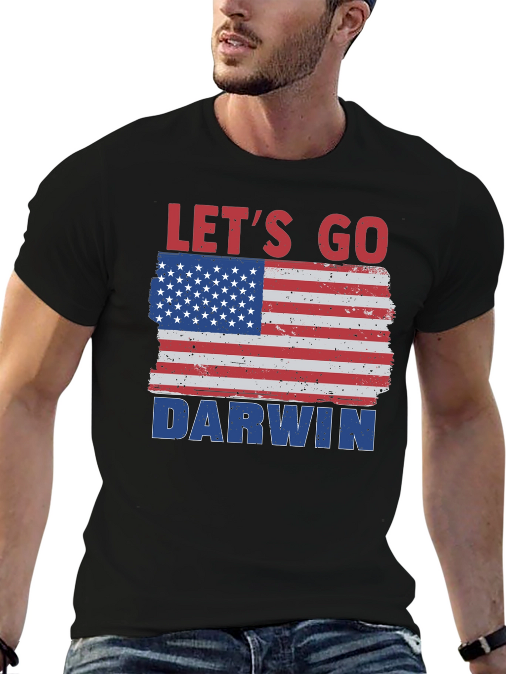 Lets Go Darwin American Flag T-Shirt