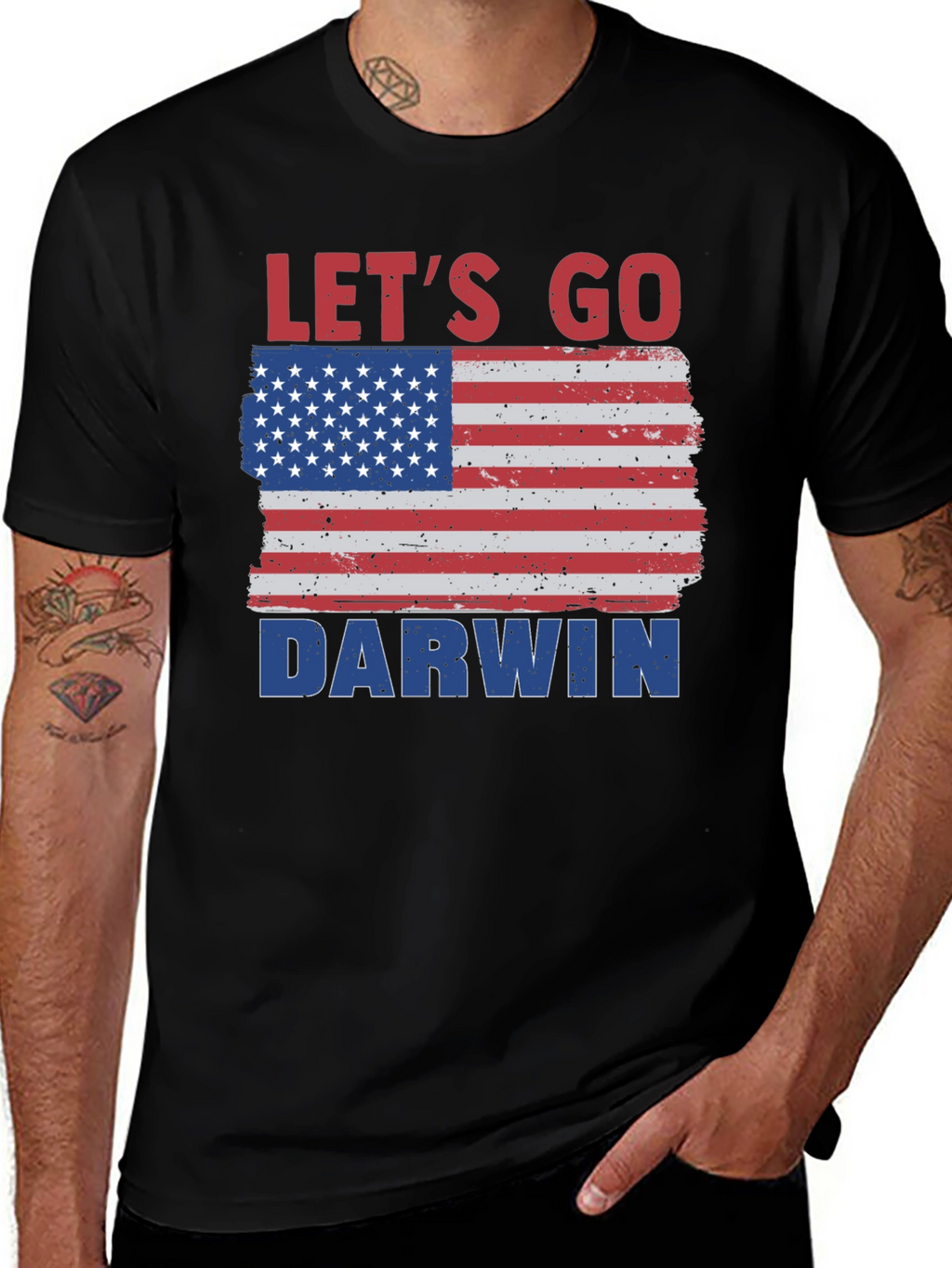 Lets Go Darwin American Flag T-Shirt