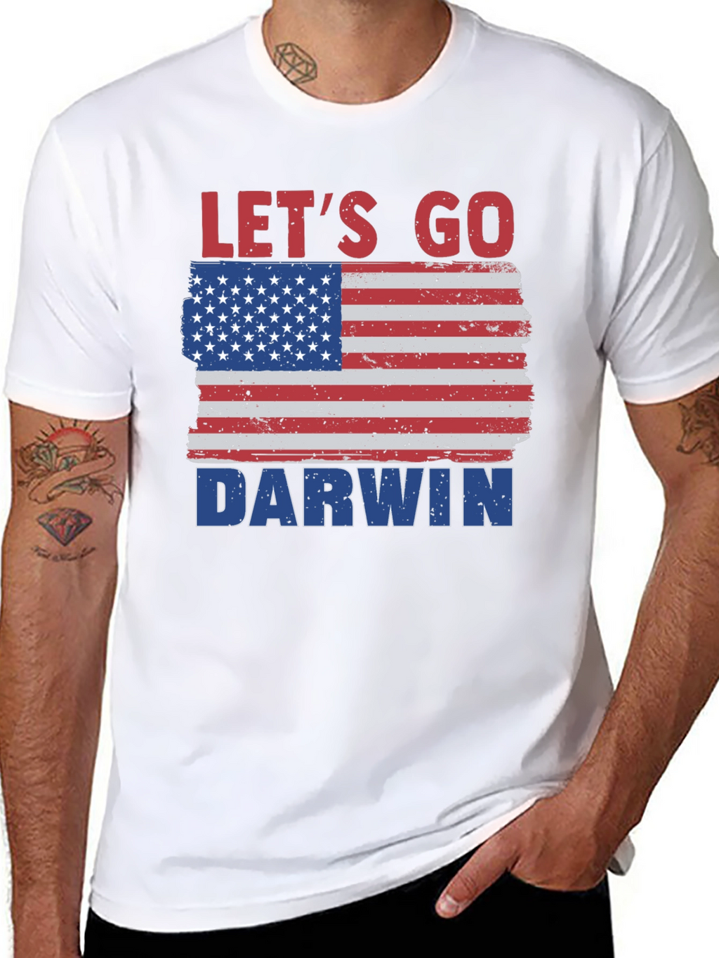Lets Go Darwin American Flag T-Shirt