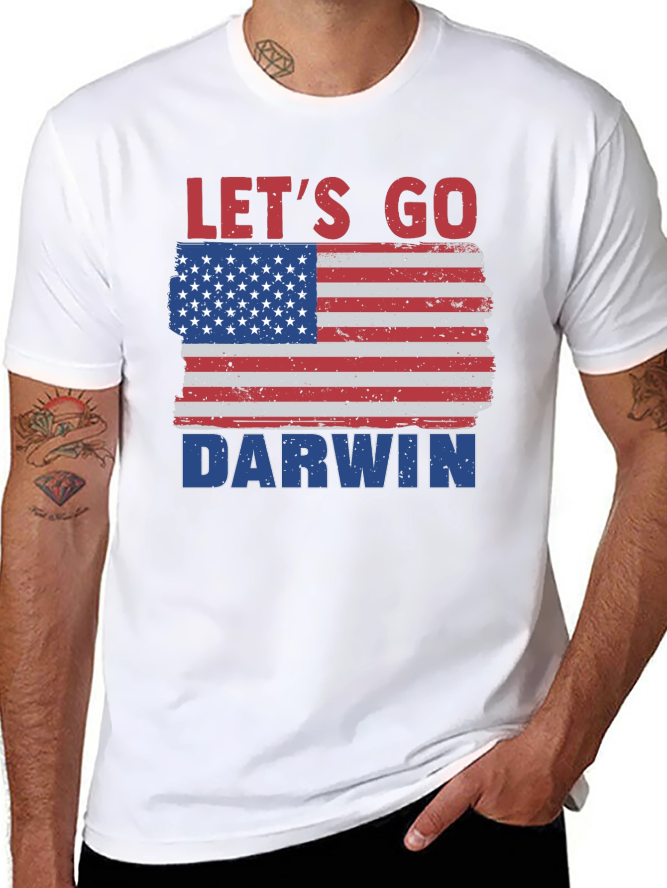 Lets Go Darwin American Flag T-Shirt