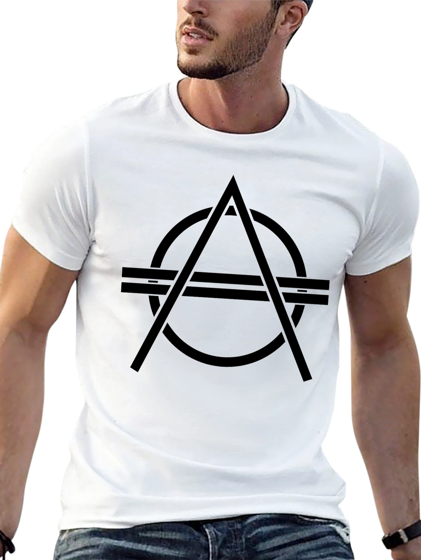 Abstract Symbol Black Graphic T-Shirt
