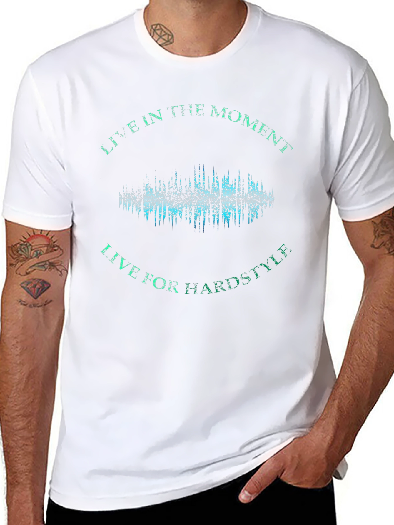 Live In The Moment Black Graphic Tee