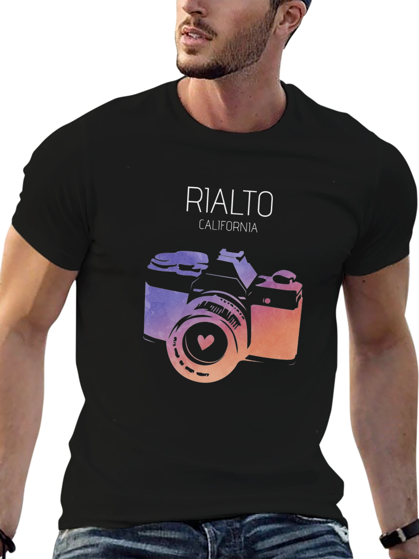 Rialto California Camera Graphic Tee