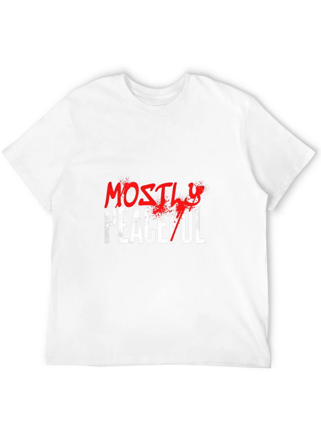 Mostly Peaceful Graphic T-Shirt - Black Casual Tee