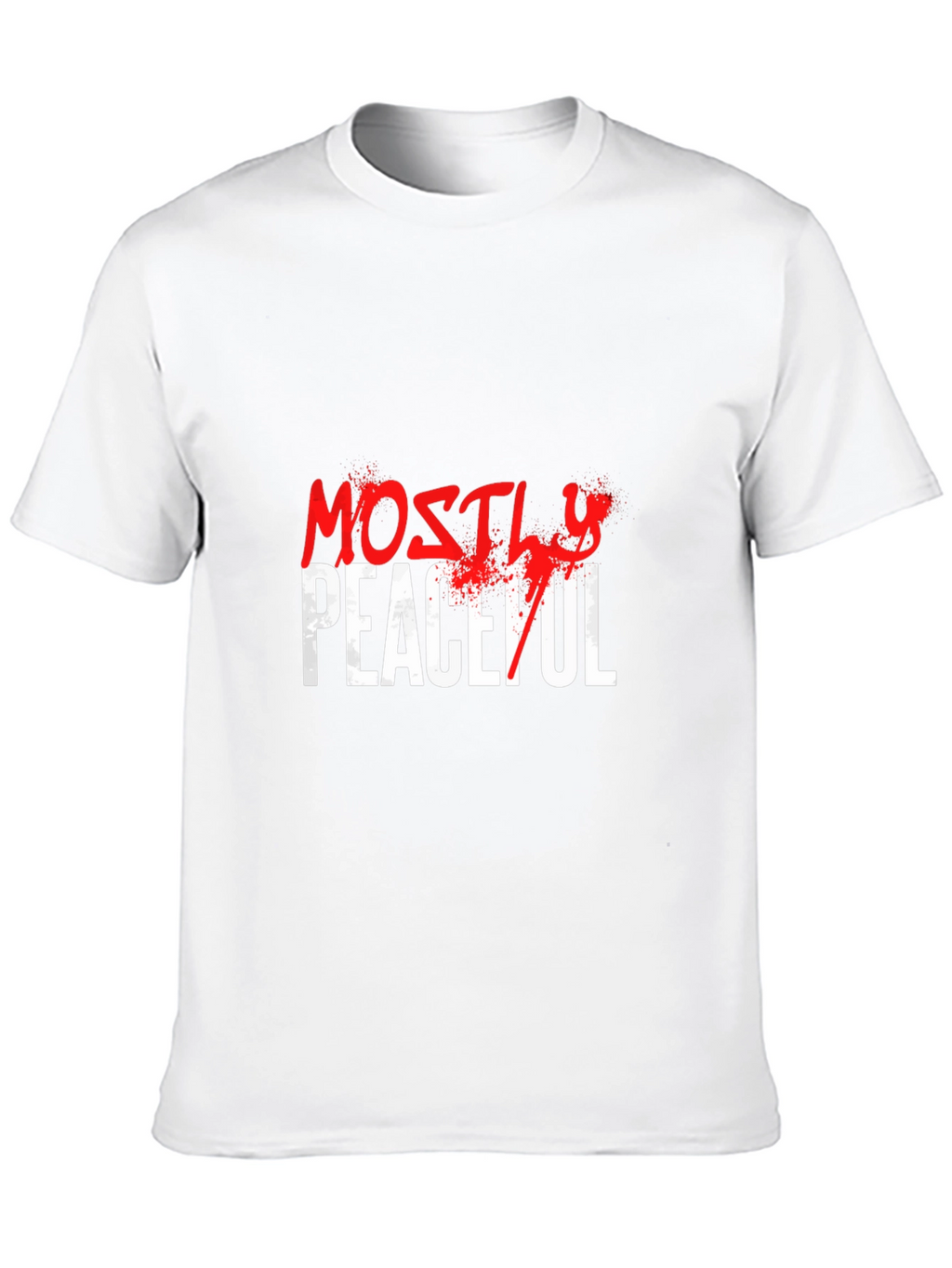 Mostly Peaceful Graphic T-Shirt - Black Casual Tee